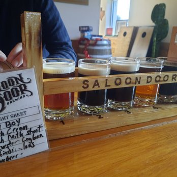 Saloon Door Brewing - Flight - Breweries Near Me - Webster, Texas