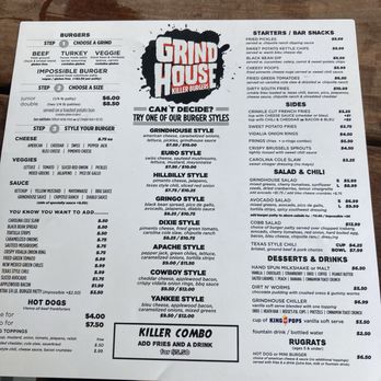 Grindhouse Killer Burgers - Menu - Burgers Near Me - Decatur, Georgia Grindhouse Killer Burgers - Menu - Burgers Near Me - Decatur, Georgia