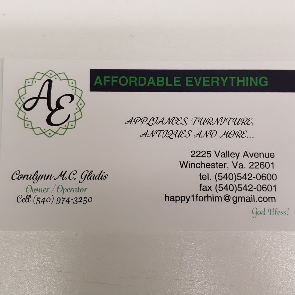 AFFORDABLE EVERYTHING Updated June 2024 2225 Valley Ave, Winchester