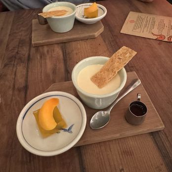 Rintaro - hojicha panna cotta - Izakaya Near Me - San Francisco, California Rintaro - hojicha panna cotta - Izakaya Near Me - San Francisco, California