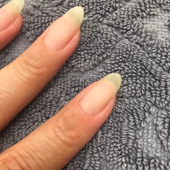 Pampered Hands - My natural nails- which I had to just cut off thanks to the horrible job they did and cutting my index nail off on purpose. - Nail Salons Near Me - Los Angeles, California Pampered Hands - My natural nails- which I had to just cut off thanks to the horrible job they did and cutting my index nail off on purpose. - Nail Salons Near Me - Los Angeles, California