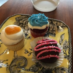 WHISK - Peach Bellini, red velvet and a raspberry chocolate cake truffle.