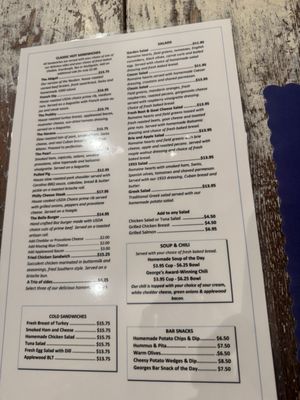 Menu photo 1 George's Cafe Winter Park, FL