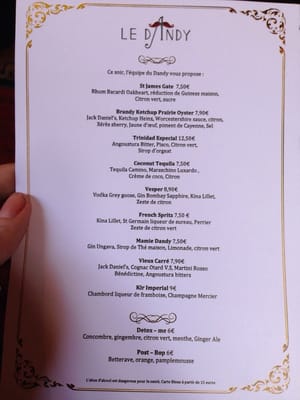 Menu photo 8 Le Dandy Lille, 59 Menu photo 8 Le Dandy Lille, 59