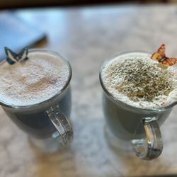 Sedona Wellness Cafe - Butterfly latte & matcha butterfly latte