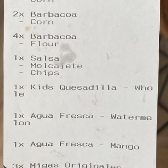 Veracruz All Natural - Ticket time stamp, 11:38 AM. Corn tortillas requested, many missing. - Juice Bars & Smoothies Near Me - Round Rock, Texas Veracruz All Natural - Ticket time stamp, 11:38 AM. Corn tortillas requested, many missing. - Juice Bars & Smoothies Near Me - Round Rock, Texas