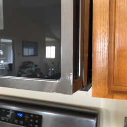 Scratched microwave