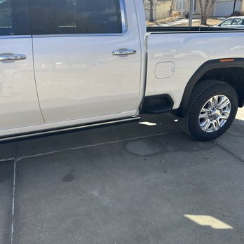 One Stop Body - The mirror smooth paint on the rear door, cab corner, and rear panel. Front door blender perfectly. - Body Shops Near Me - Papillion, Nebraska One Stop Body - The mirror smooth paint on the rear door, cab corner, and rear panel. Front door blender perfectly. - Body Shops Near Me - Papillion, Nebraska