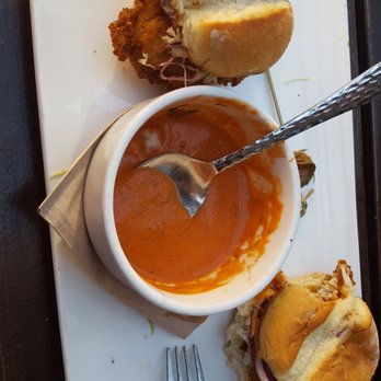 Eureka! - Fried chicken sliders with Tomato soup - American Near Me - Boise, Idaho