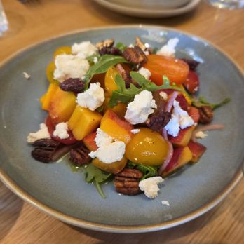Oceano Kitchen - Peach tomato feta salad - New American Near Me - Lake Worth Beach, Florida