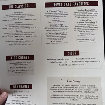 River Oaks Pizzeria - Menu: Pasta Side - Pizza Near Me - Myrtle Beach, South Carolina