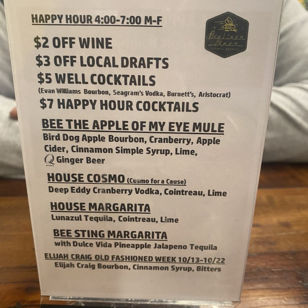 Beeliner Diner - Wine Menu - Breakfast & Brunch Near Me - Alexandria, Virginia