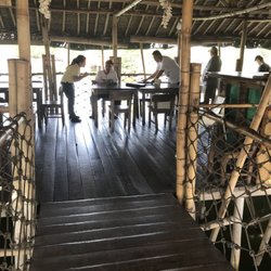 Jacobo's Seafood Grill - Walkway to table.