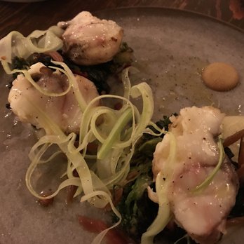 Olive & June - Overcooked monkfish. Blek - Italian Near Me - Austin, Texas Olive & June - Overcooked monkfish. Blek - Italian Near Me - Austin, Texas