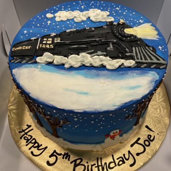 DeEtta's Bakery - Polar Express train birthday cake - Bakeries Near Me - Naperville, Illinois