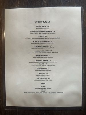 Menu photo 1 The Bistro K Laguna Niguel, CA