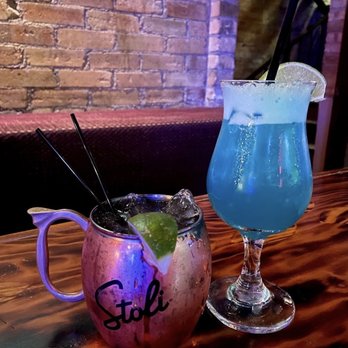 Funk 'n Dive - wo cocktails on a table - Dive Bars Near Me - Ogden, Utah