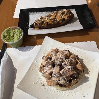 Arepalicious - Arepa With Fried Pork Skin and Colombian Sausage Sweet Plantain with Shredded Beef - Colombian Near Me - Ozone Park, New York