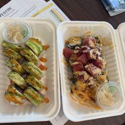 Kaya ahi tuna and Hawaii rolls.