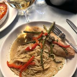 Cafe Bella - Sea Bass. Delicious and perfectly cooked.