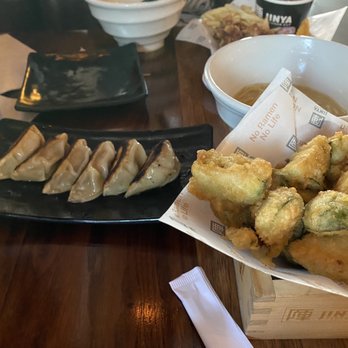JINYA Ramen Bar - Cypress - Gyoza and brussel sprout tempera appetizer - Ramen Near Me - Cypress, Texas JINYA Ramen Bar - Cypress - Gyoza and brussel sprout tempera appetizer - Ramen Near Me - Cypress, Texas