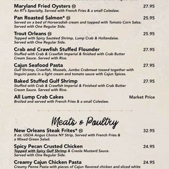 RT's Restaurant - Menu - Cajun/Creole Near Me - Alexandria, Virginia RT's Restaurant - Menu - Cajun/Creole Near Me - Alexandria, Virginia