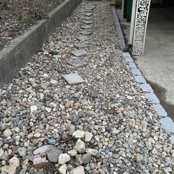 Photo of Going The Extra Mile Landscaping & Lawn Maintenance - Little Rock, AR, US. Rock bed and drainage completed