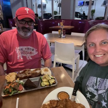Big Pink - TV dinner meatloaf and Fried Chicken and Waffles - Pizza Near Me - Miami Beach, Florida Big Pink - TV dinner meatloaf and Fried Chicken and Waffles - Pizza Near Me - Miami Beach, Florida