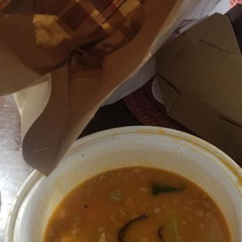 Fish Noodle House - Tomato noodle soup (spilled in bag) - Chinese Near Me - Staten Island, New York