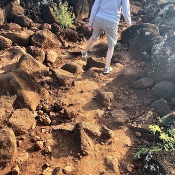 Maha'ulepu Trail - 2nd half has lots of jagged rocks-watch you step - Hiking Near Me Maha'ulepu Trail - 2nd half has lots of jagged rocks-watch you step - Hiking Near Me