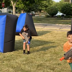 Backyard battle zone!