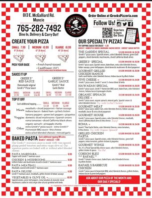 Menu photo 6 Greek's Pizzeria Muncie, IN Menu photo 6 Greek's Pizzeria Muncie, IN