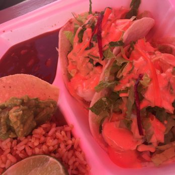 Al Pastor - Garlic shrimp tacos with rice and beans - Mexican Near Me - Kapaa, Hawaii