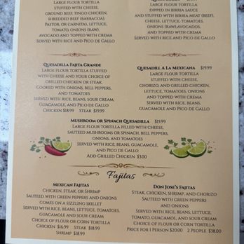 Don Jose's Mexican Grill - Menu - Mexican Near Me - Seffner, Florida Don Jose's Mexican Grill - Menu - Mexican Near Me - Seffner, Florida
