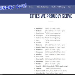 Laundry Out - Now serving 20 cities in the greater Puget Sound region.
