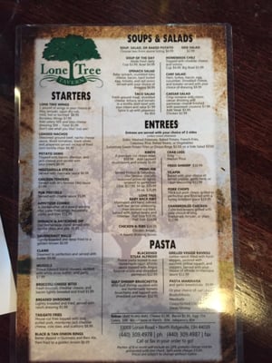 Menu photo 1 Lone Tree Tavern North Ridgeville, OH Menu photo 1 Lone Tree Tavern North Ridgeville, OH