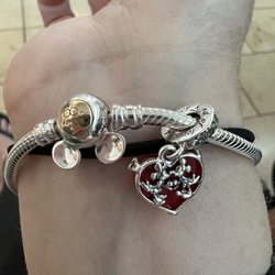 Pandora Boutique - Early Valentines gift. Mickey 100 anniversary bracelet and a Mickey and Minnie charm