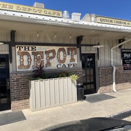 Exterior outside entrance of The Depot Cafe - Frisco, Texas Exterior outside entrance of The Depot Cafe - Frisco, Texas