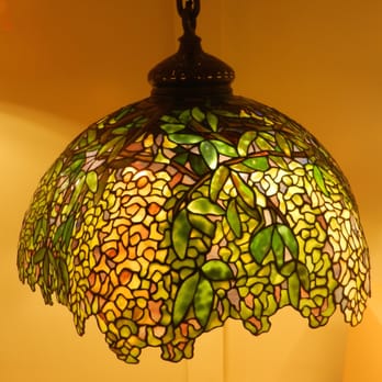 Queens Museum - Tiffany Studios; Laburnum hanging shade; circa 1910; leaded glass, bronze - Museums Near Me - Corona, New York Queens Museum - Tiffany Studios; Laburnum hanging shade; circa 1910; leaded glass, bronze - Museums Near Me - Corona, New York