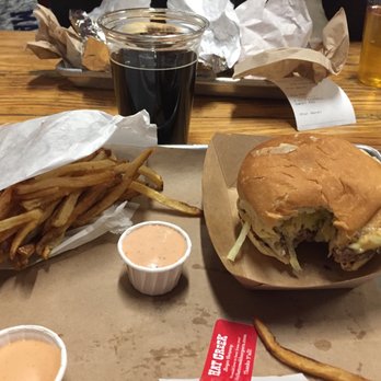 Hat Creek Burger Company - Signature burger... with spicy sour kraught - Burgers Near Me - Round Rock, Texas