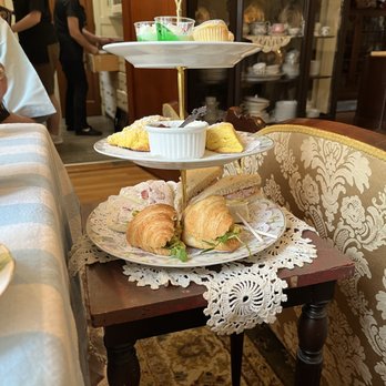 Silver Fountain Inn & Tea Parlor - three tiered trays of sandwiches and pastries - Bed & Breakfast Near Me - Dover, New Hampshire Silver Fountain Inn & Tea Parlor - three tiered trays of sandwiches and pastries - Bed & Breakfast Near Me - Dover, New Hampshire