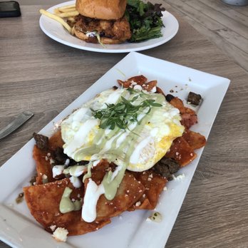 Lighthouse - Crispy Fried Chicken Sandwich and Steak Chilaquiles Special - Breakfast & Brunch Near Me - Newport Beach, California