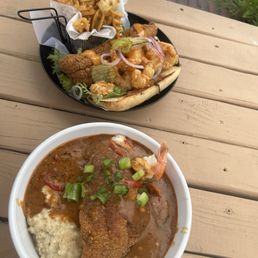 Redd Foxx Fish & Grits and James "Cool Papa" Bell Po Boy - highly recommend both!
