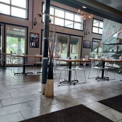 Saffron Indian Cuisine - Inside and view of patio
