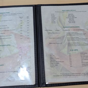 O'ahu Grill - Menu - Hawaiian Near Me - Honolulu, Hawaii