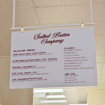 Salted Butter - Menu as of October 2025 - Desserts Near Me - Pasadena, California Salted Butter - Menu as of October 2025 - Desserts Near Me - Pasadena, California