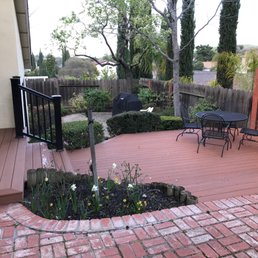 Our old redwood deck was replaced with a beautiful new composite deck.  Thank you Israel Rojas