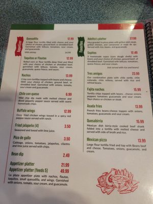Menu photo 1 La Plaza De Mexico Spokane Valley, WA Menu photo 1 La Plaza De Mexico Spokane Valley, WA
