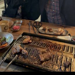 Table with 6 guests & a baby- celebrating baby's Dad birthday!! Table with 6 guests & a baby- celebrating baby's Dad birthday!!