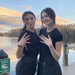 The lovely Mae and Gia servers extraordinaire! Gia was our server while Mae provided excellent balance for this photo. The lovely Mae and Gia servers extraordinaire! Gia was our server while Mae provided excellent balance for this photo.